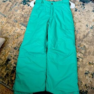 Columbia girls teal ski pants snow pants